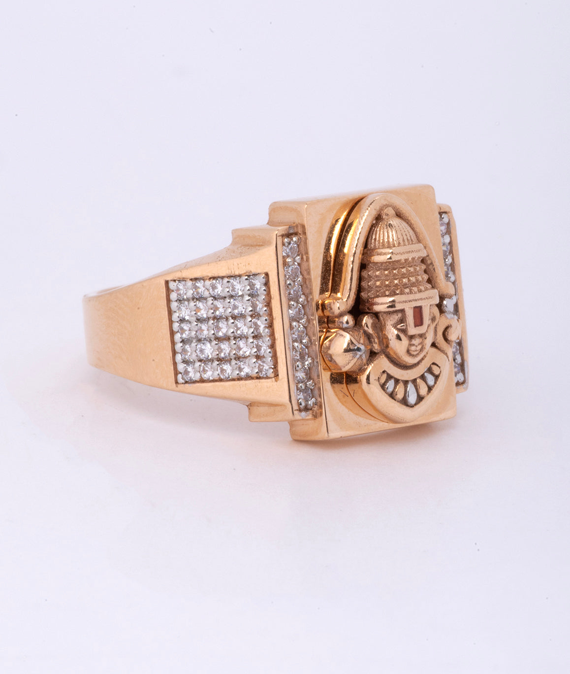 Divine Lord Venkatesha 18kt Diamond Ring for Men