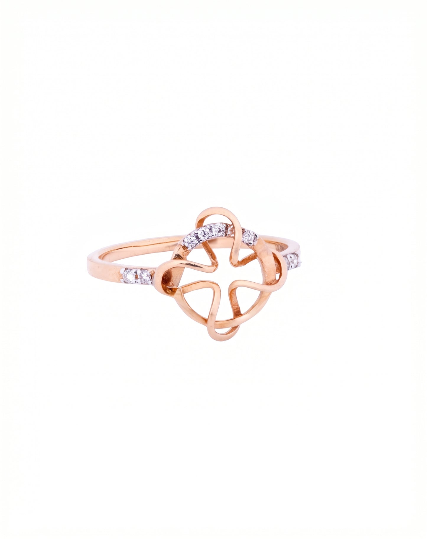 Anant Diamond Infinity Knot 18kt Rose Gold Ring