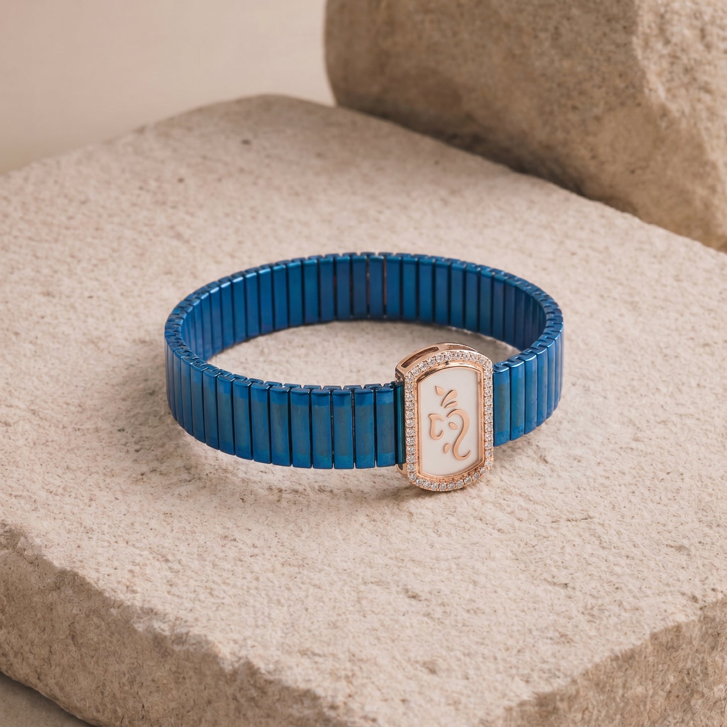 18KT Rose Gold Ganesha Men's Bracelet