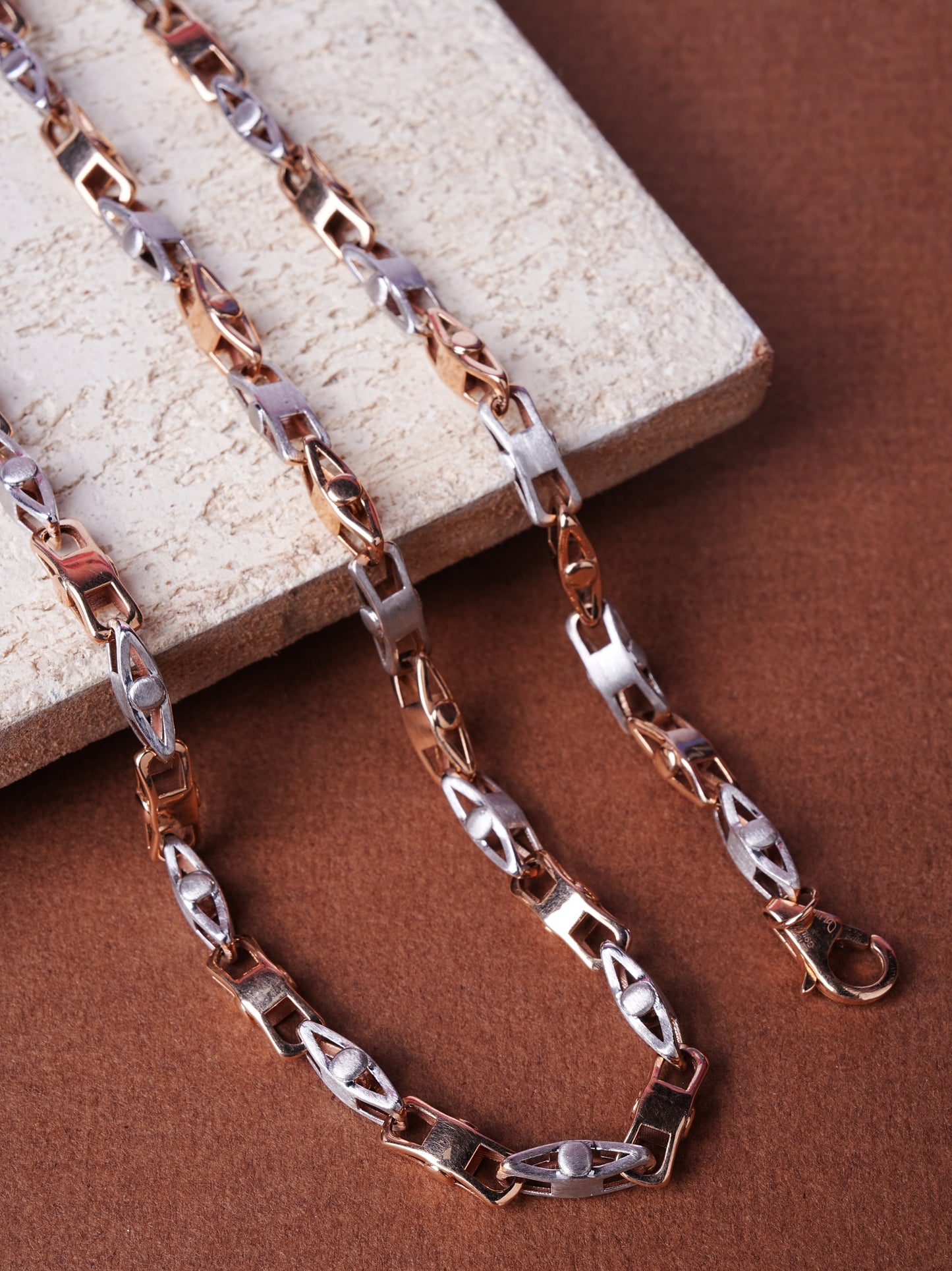 Anchor 18kt Dual Tone Mariner Link Chain for Men