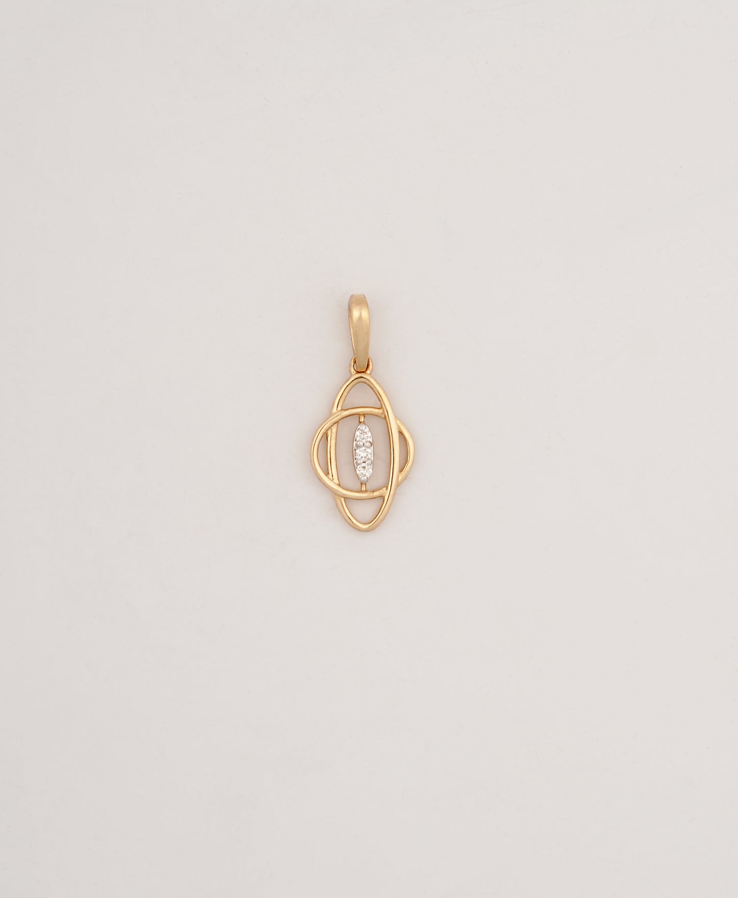 Orbit Interlock 18kt Gold Diamond Pendant for Women