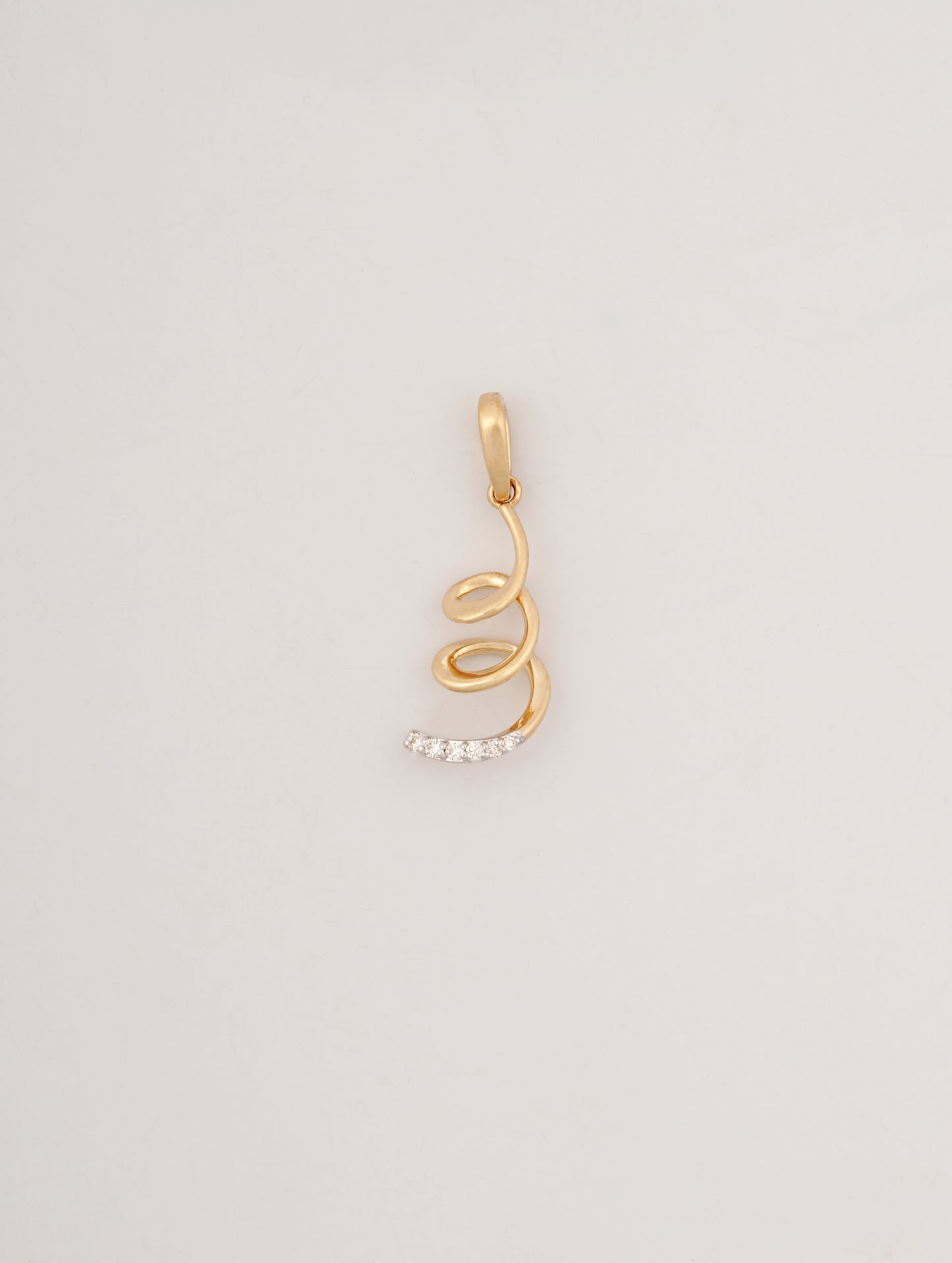 Lahar 18kt Gold Diamond Swirl Pendant for Women