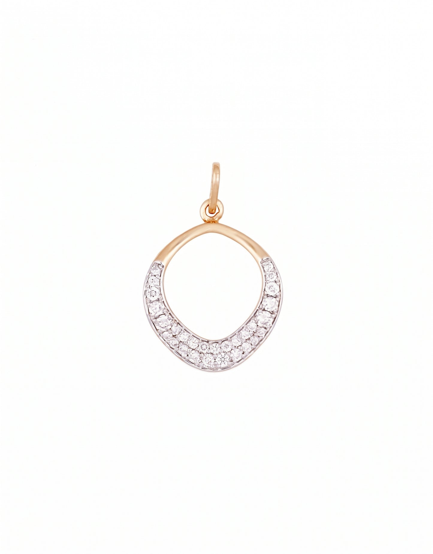 18kt Gold Teardrop Daily Wear Diamond Pendant for Women