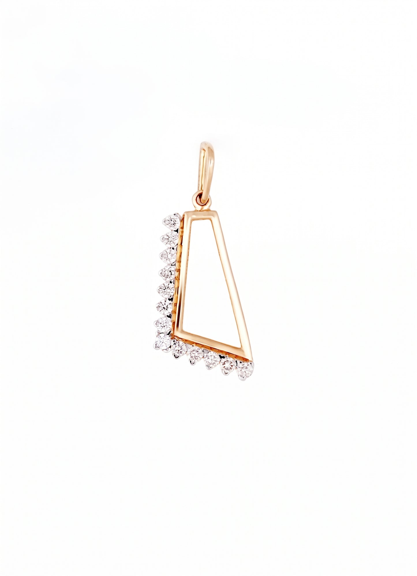 18kt Gold Diamond Geometric Daily Wear Pendant for Women