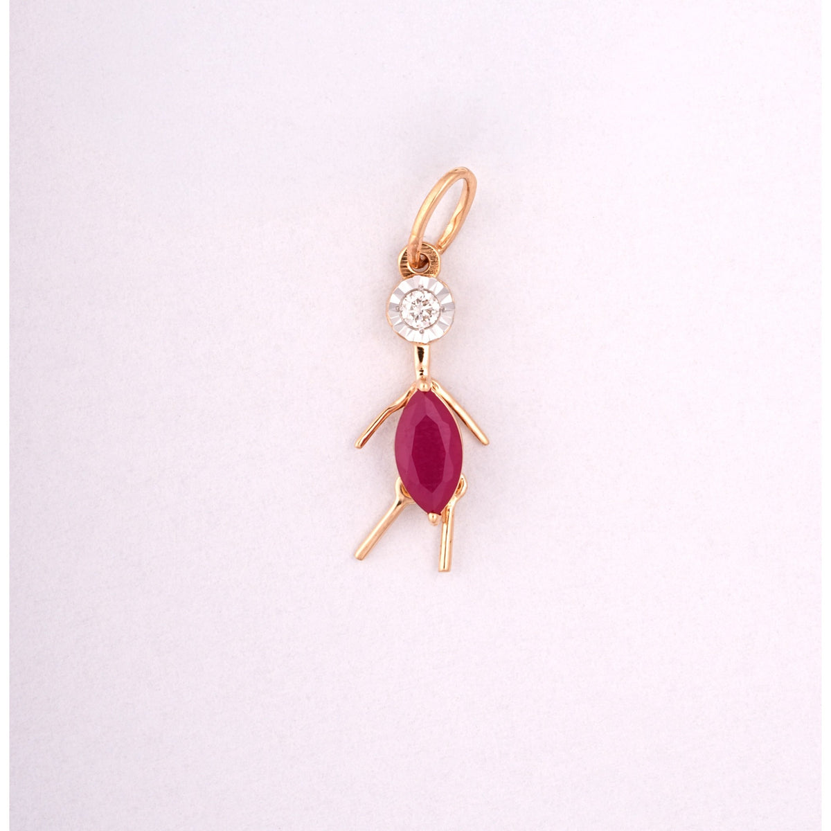 18KT Diamond Pendant Little Girl Charm