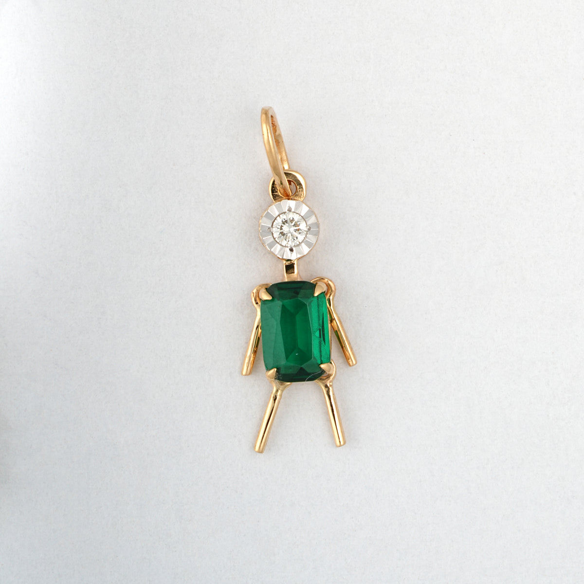 18KT Diamond Little Girl Charm Daily Wear Pendant