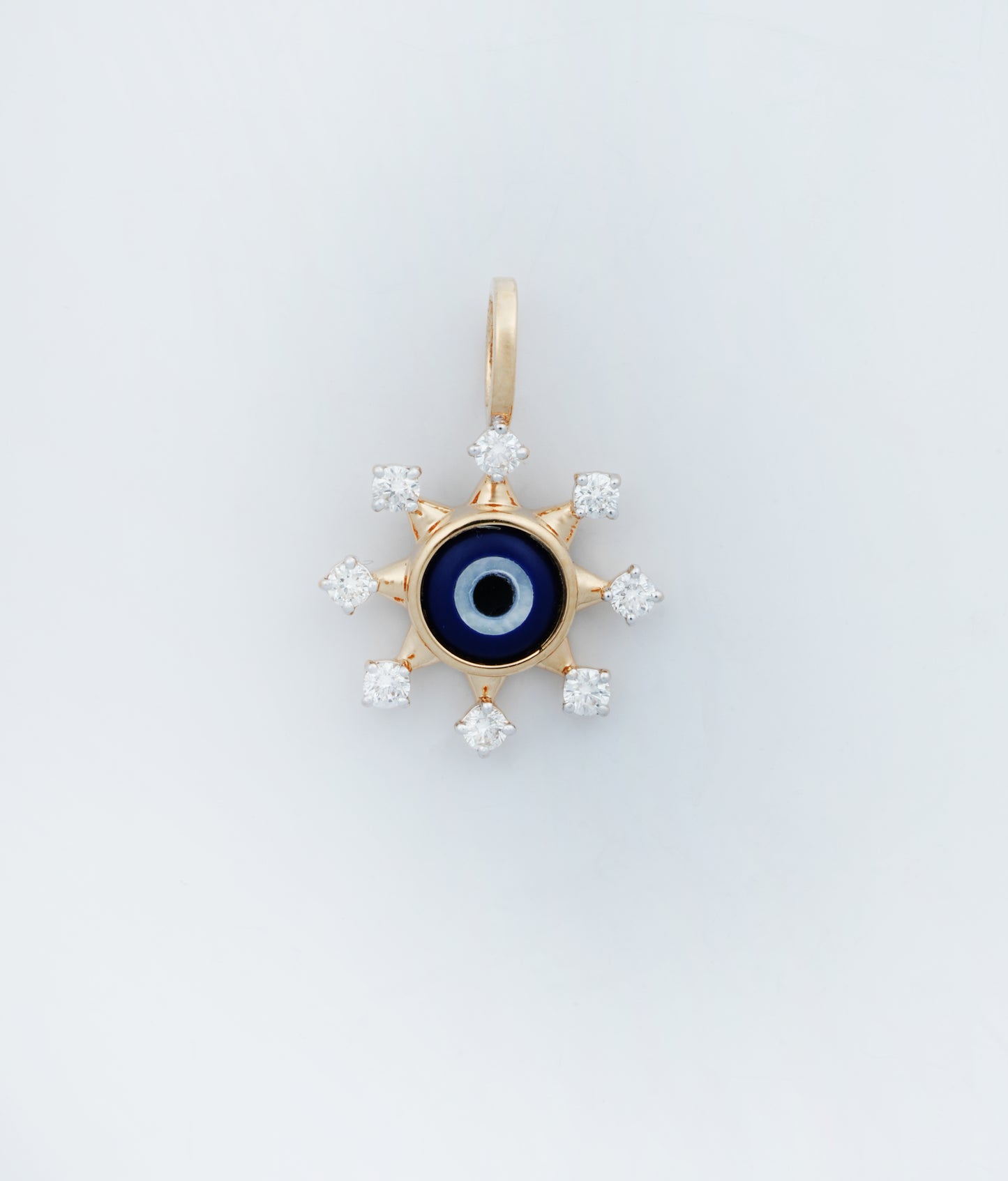 Nazar Sol 18kt Gold Daily Wear Diamond Pendant for Women