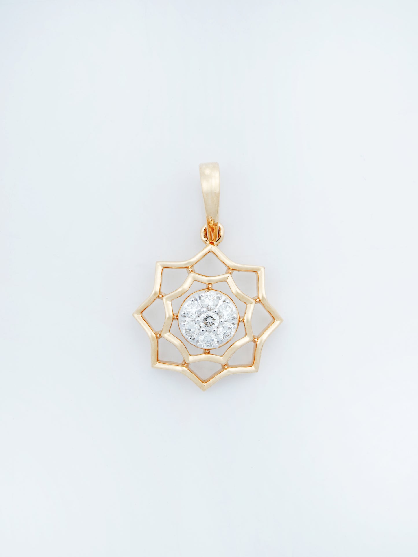 Mandala 18kt Gold Daily Wear Diamond Pendant for Women