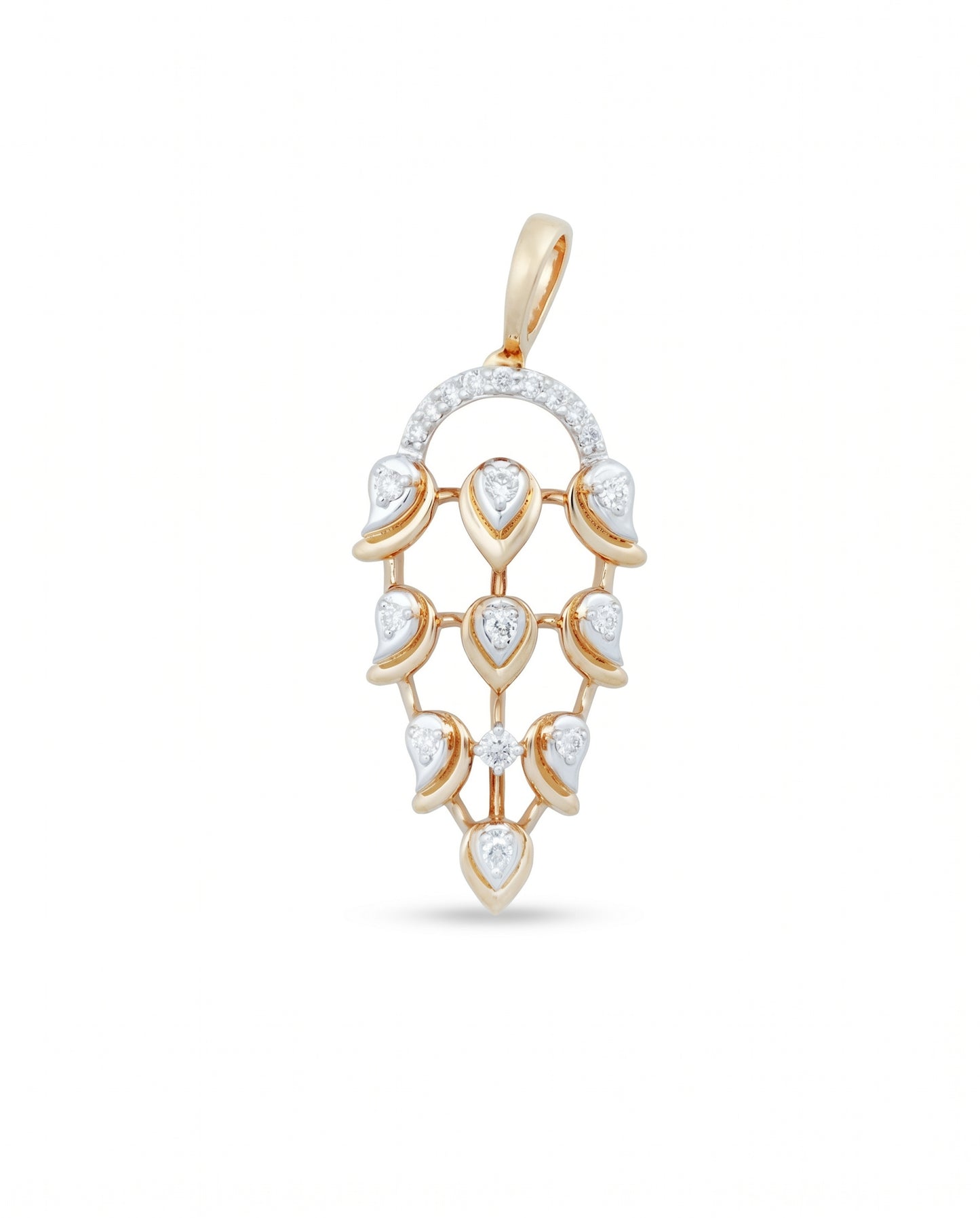 Cascade 18kt Gold Bridal Diamond Pendant for Women