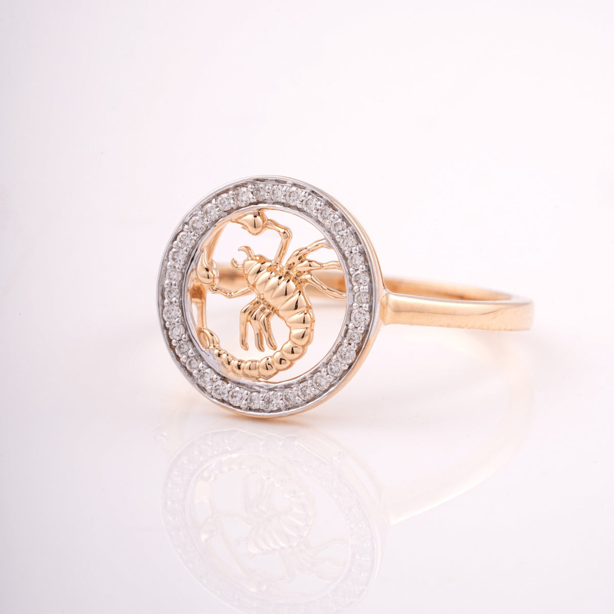 Scorpio Zodiac 18KT Diamond Ring