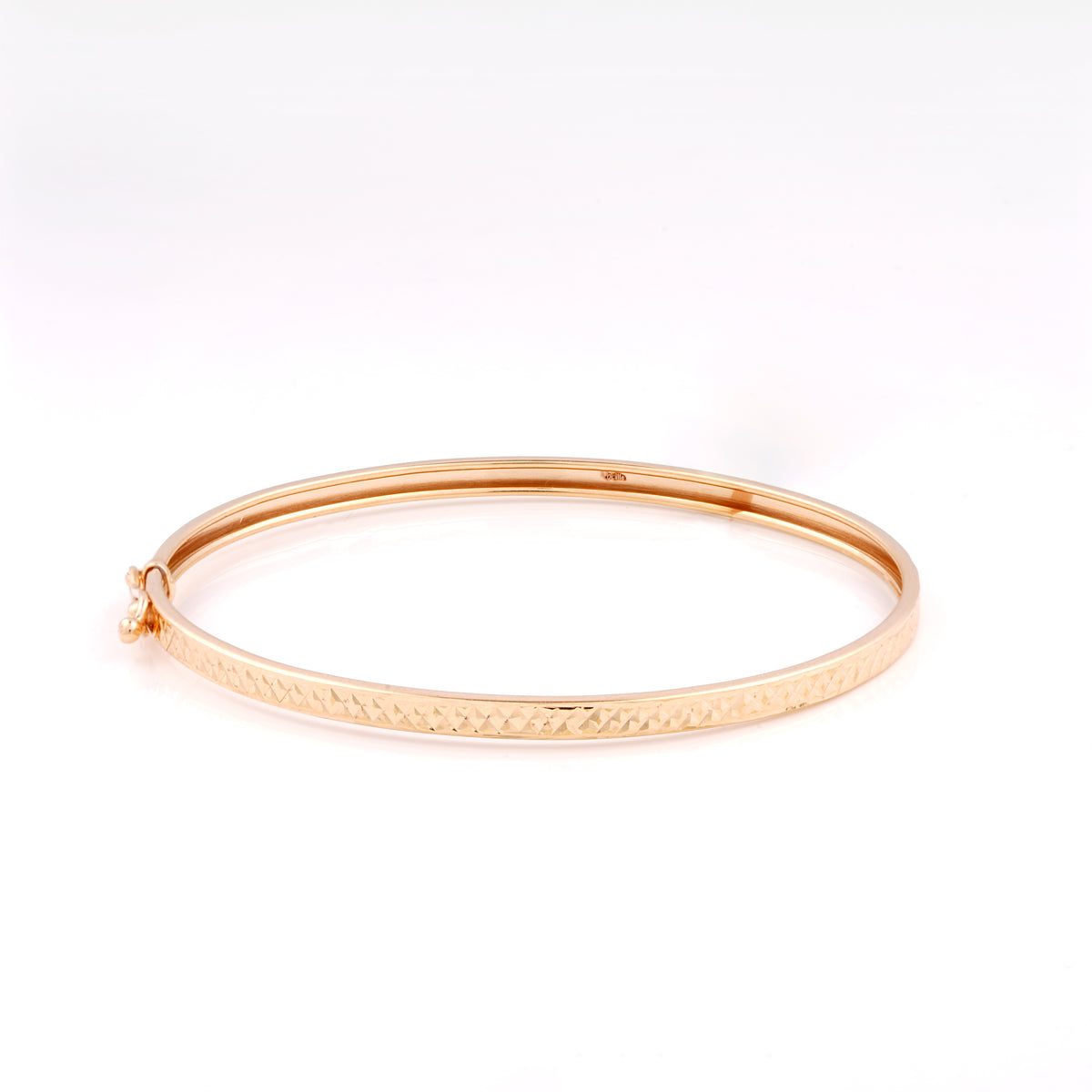 Textured Gold 18KT Diamond Bracelet