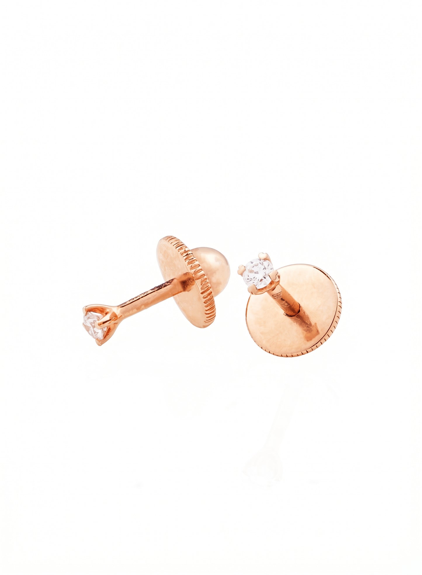 Sitara 18kt Rose Gold Daily Wear Diamond Stud Earrings for Kids