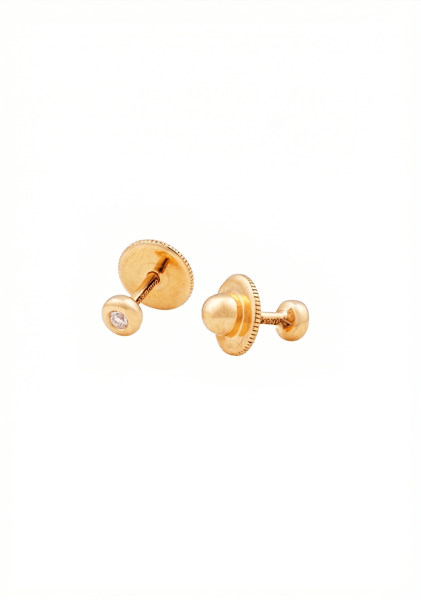 Bindu 18kt Gold Daily Wear Diamond Stud Earrings for Kids