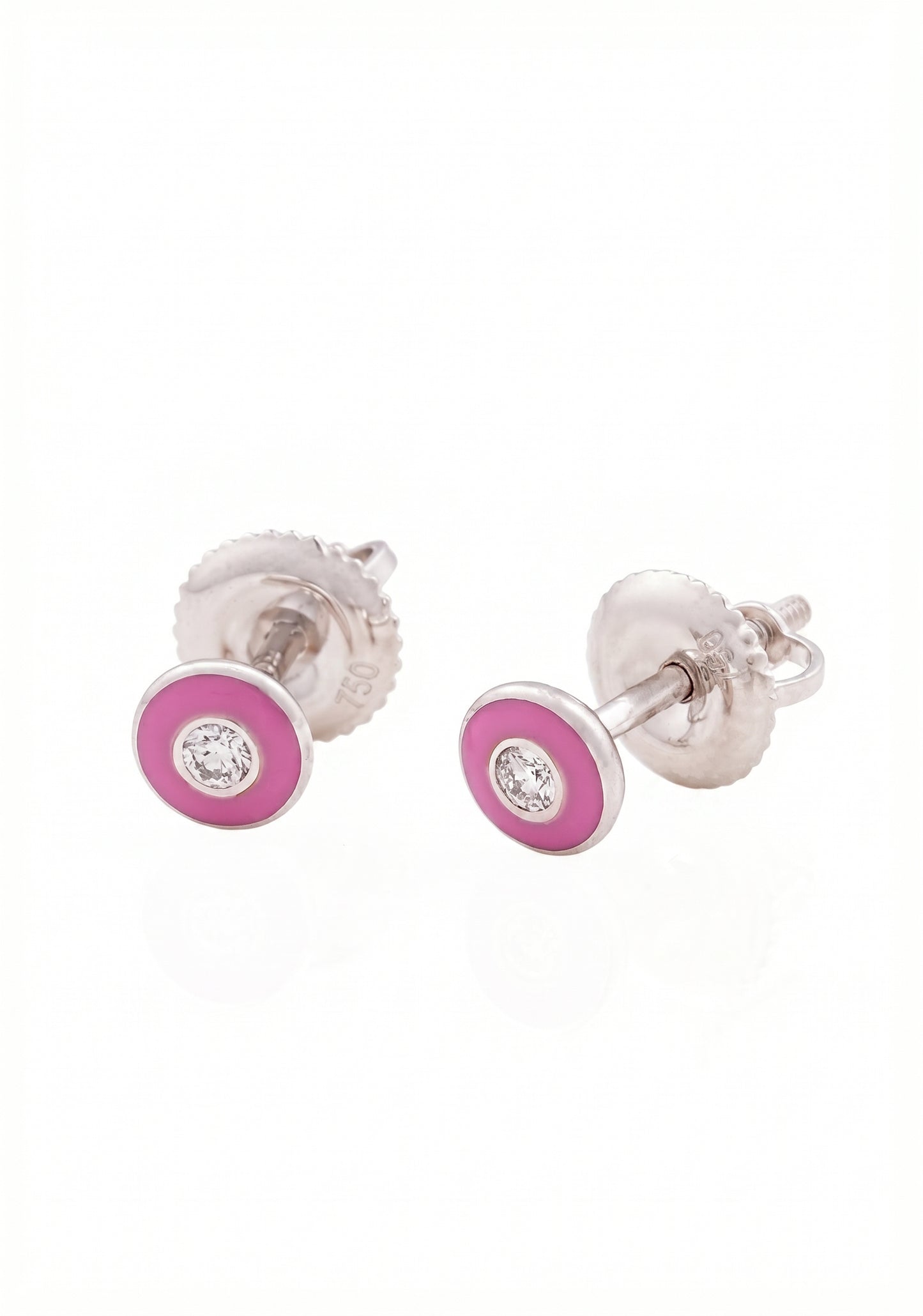Gulabi 18kt White Gold Daily Wear Diamond Stud Earrings for Kids