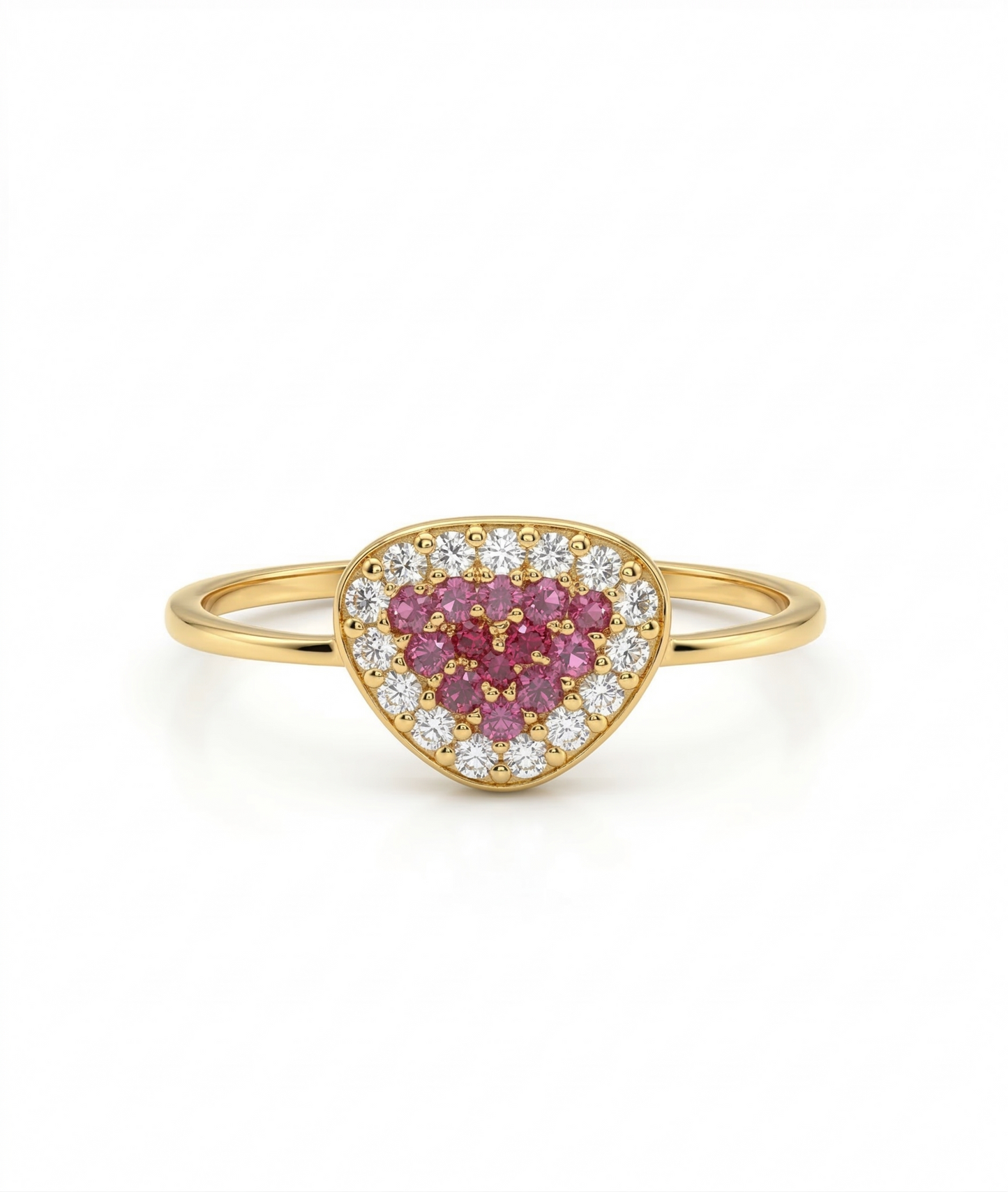 Berry Blush Ombre Heart 18kt Women’s Diamond Ring