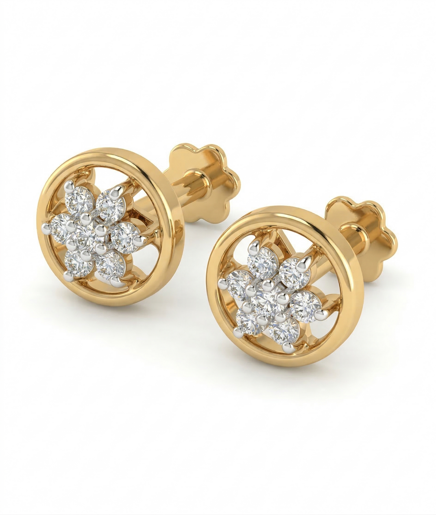Heritage Bloom 18kt Diamond Earrings for Women