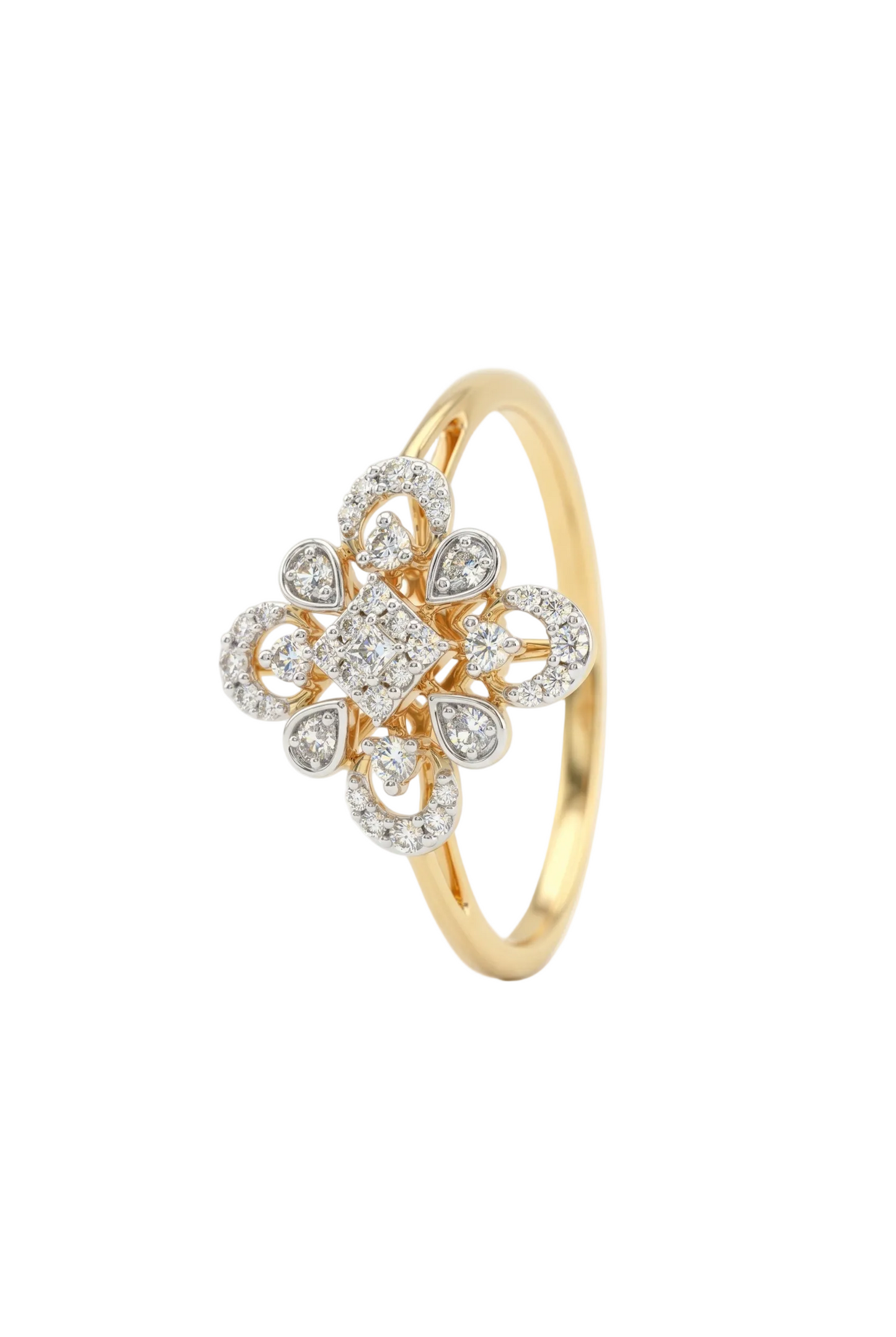 Petal Glow 18kt Diamond Ring for Women