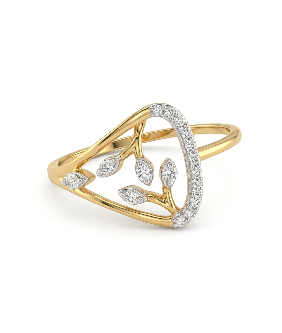 Sunburst 18kt Diamond Ring for Women