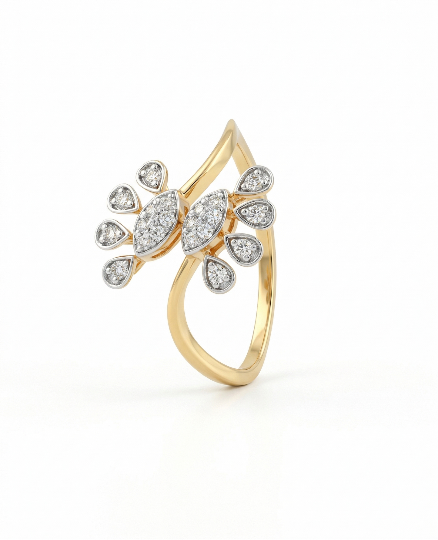 Whimsical Wings 18kt Diamond Ring for Party Wear