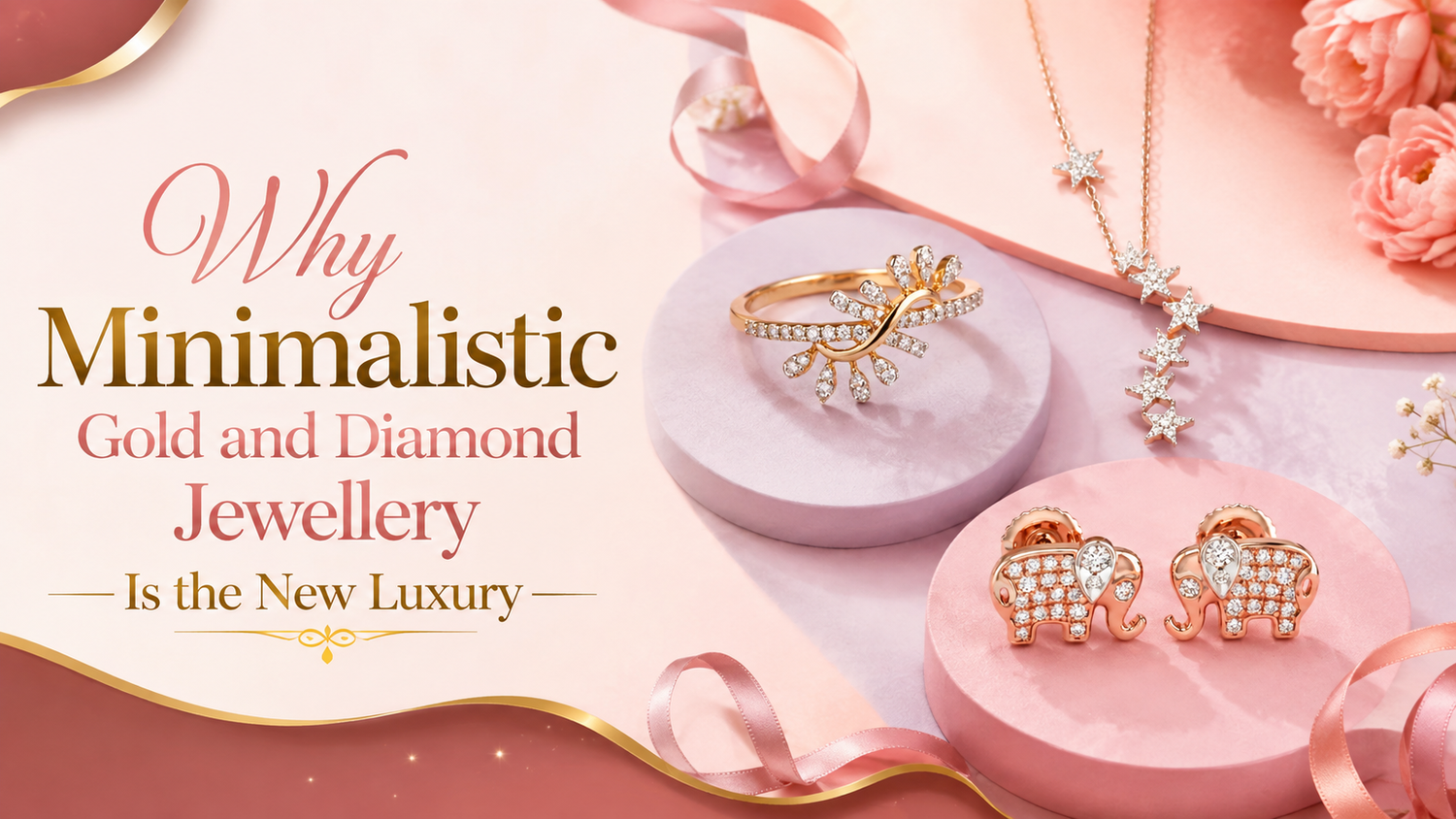 18Kt Minimalistic Gold and Diamond Jewellery Online For Women