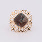 Royal Swirl Earth Stone 18kt Party Wear Gold Ring