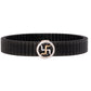 Swastika Initial Diamond Mesh 18kt Rose Gold Bracelet for Men