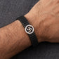 Swastika Initial Diamond Mesh 18kt Rose Gold Bracelet for Men
