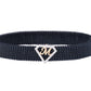 M Initial Letter Diamond Mesh 18kt Rose Gold Bracelet for Men
