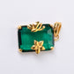 Emerald 18kt Yellow Gold Festive Gemstone Pendant for Women