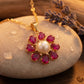 Gulabi 18kt Yellow Gold Festive Gemstone Pendant for Women