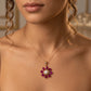 Gulabi 18kt Yellow Gold Festive Gemstone Pendant for Women