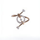 Kamaan Diamond Arrow Circle 18kt Rose Gold Ring