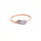 Paakhi Diamond Petal 18kt Rose Gold Ring For Women