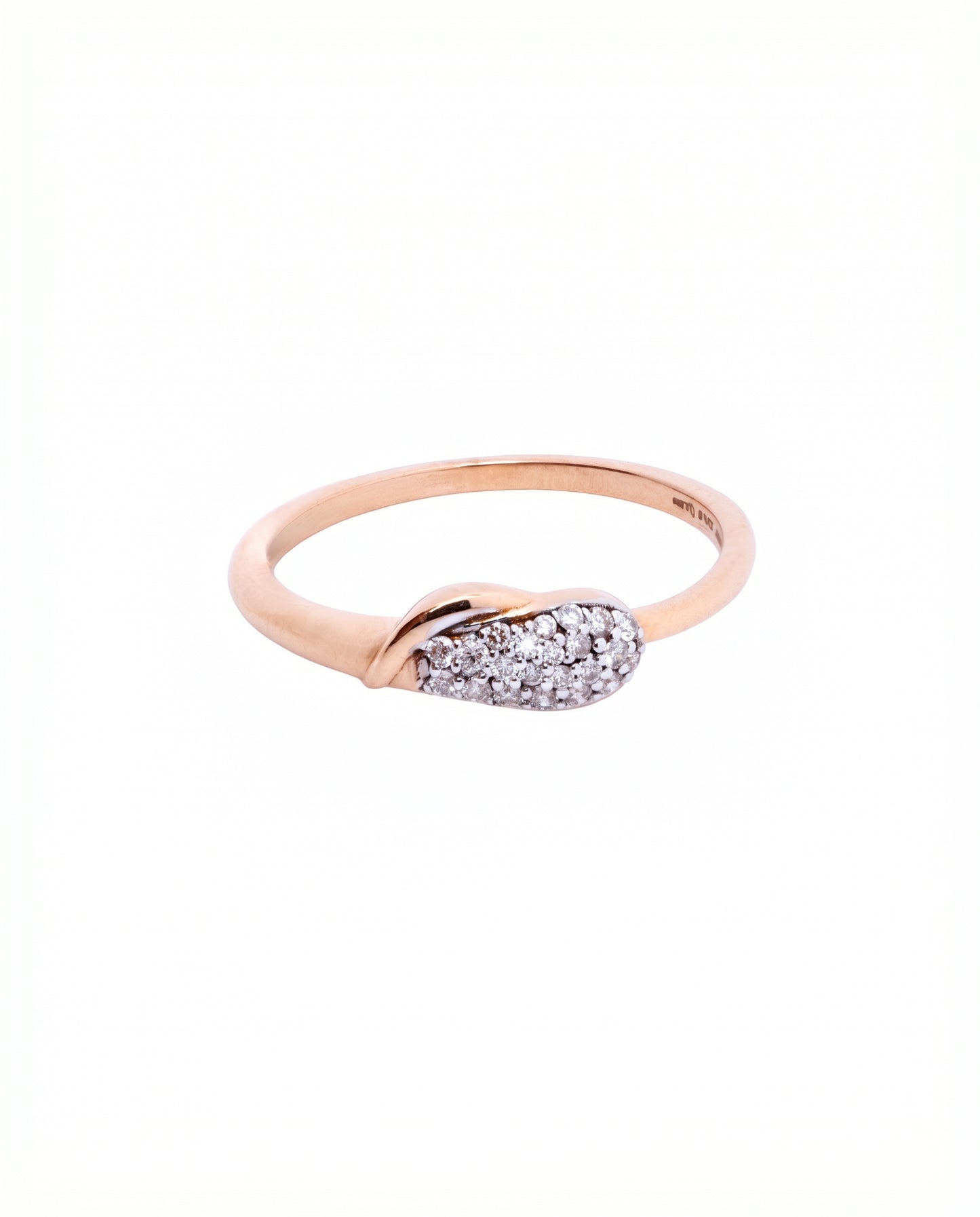 Paakhi Diamond Petal 18kt Rose Gold Ring For Women