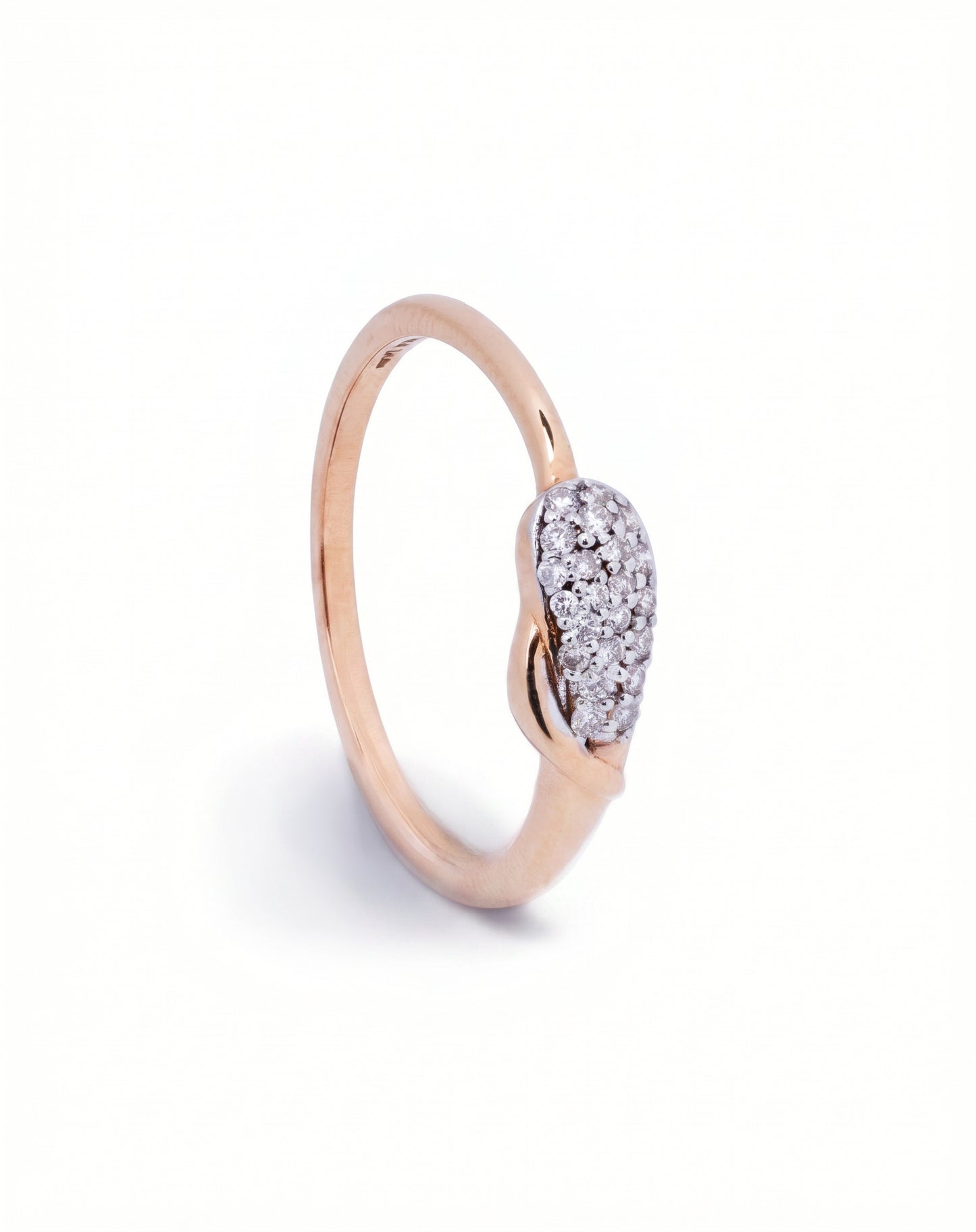 Paakhi Diamond Petal 18kt Rose Gold Ring For Women