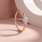 Paakhi Diamond Petal 18kt Rose Gold Ring For Women