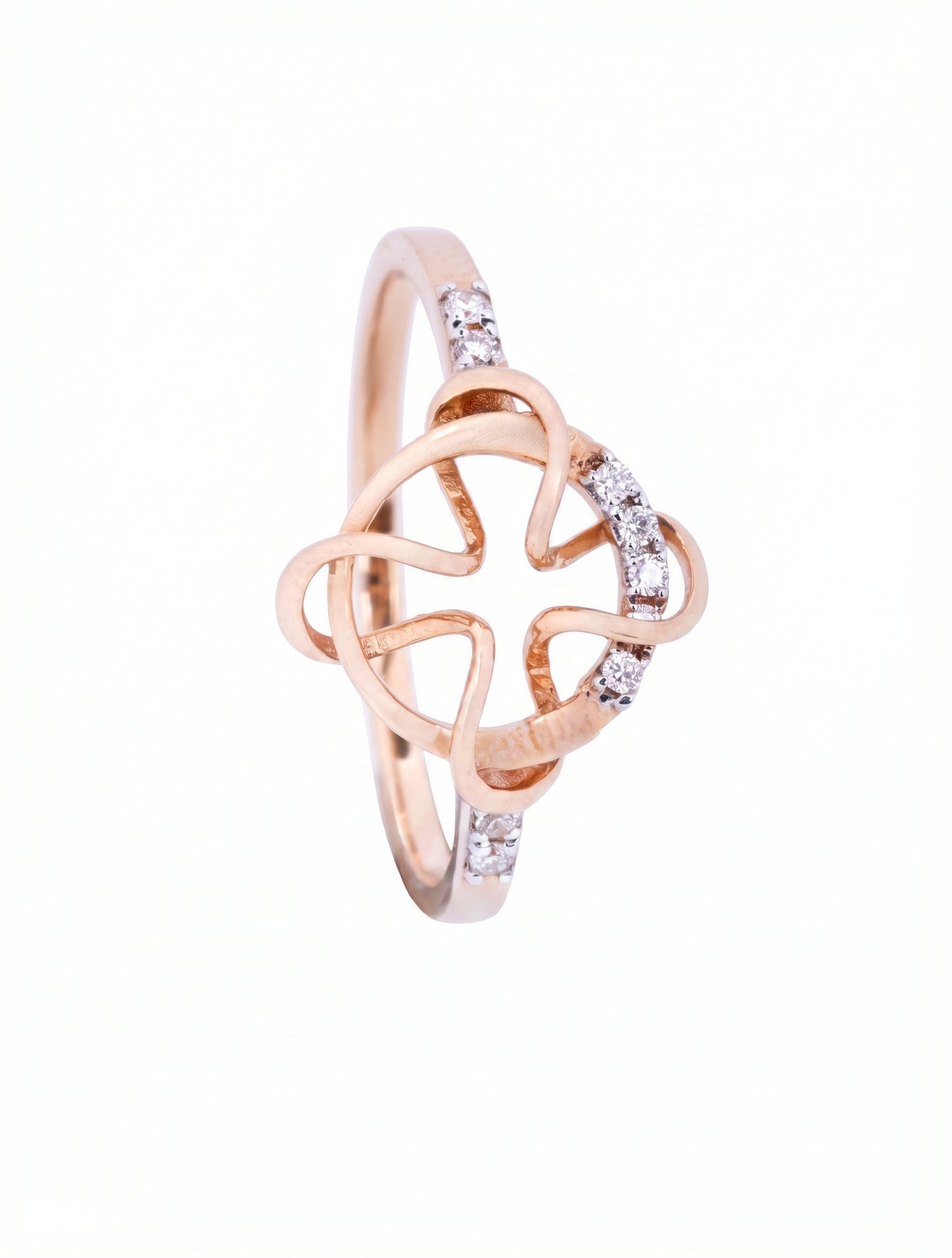 Anant Diamond Infinity Knot 18kt Rose Gold Ring
