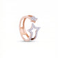 Sitara Diamond Double Star 18kt Rose Gold Ring