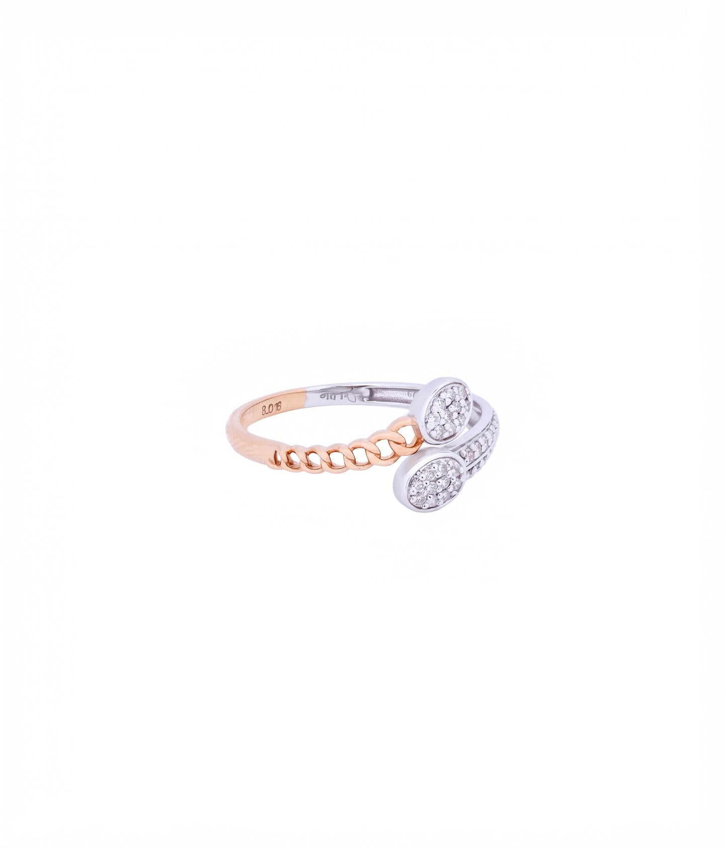 Nagin Diamond Snake Wrap 18kt Two-Tone Gold Ring