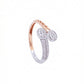 Nagin Diamond Snake Wrap 18kt Two-Tone Gold Ring