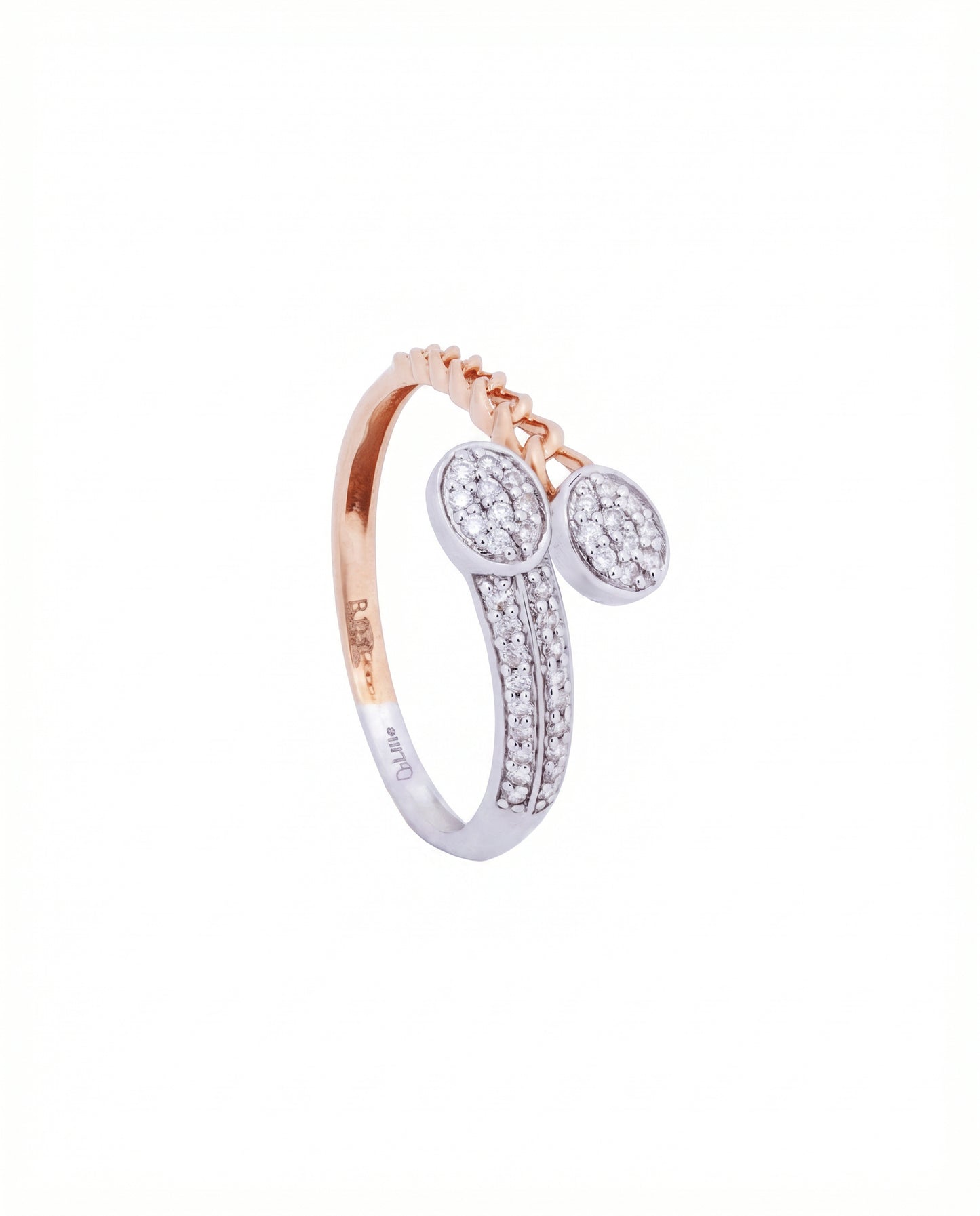 Nagin Diamond Snake Wrap 18kt Two-Tone Gold Ring