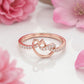 Ananya Diamond Infinity Heart 18kt Rose Gold Ring