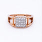 Dhruv Men's Diamond Square 18kt Rose Gold Ring