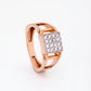 Dhruv Men's Diamond Square 18kt Rose Gold Ring