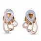 Petal Drop 18kt Diamond Stud Earrings for Women