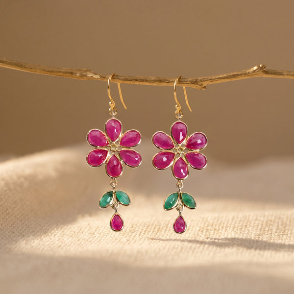 Roselle Hook Bloom18kt Gold Drop Earrings For Women