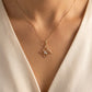 18KT Gold Diamond Butterfly Pendant For Women