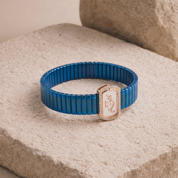 18KT Rose Gold Ganesha Men's Bracelet
