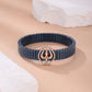 18KT Rose Gold Diamond Trishul Men's Bracelet