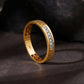 18kt Gold Diagonal-Etched Diamond Ring for Men